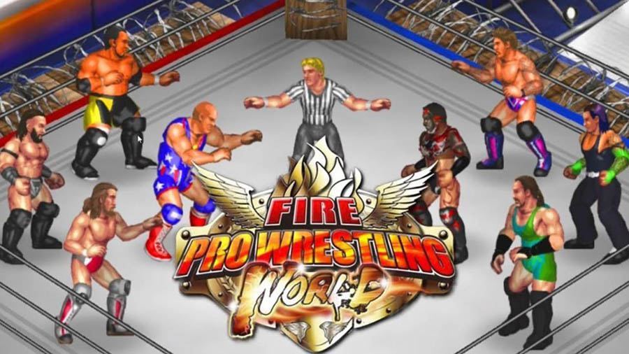 The Official Picture of Fire Pro Wrestling with its characters, One of best wrestling games for android.