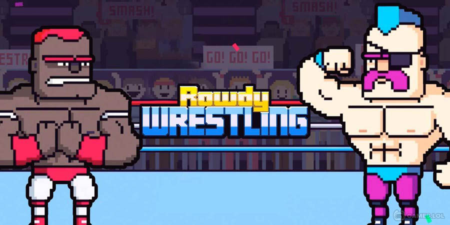 The Official Picture of Rowdy Wrestling with its characters, One of best wrestling games for android.