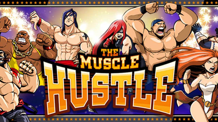 The Official Picture of The Muscle Hustle: Wrestling Slingshot with its characters, One of best wrestling games for ios.