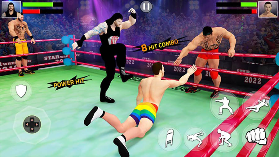 in game Picture of Real Wrestling Superstars Fight with its characters, One of best wrestling games for ios.