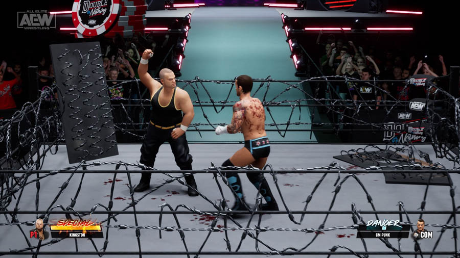 A picture of the game, featuring a match.