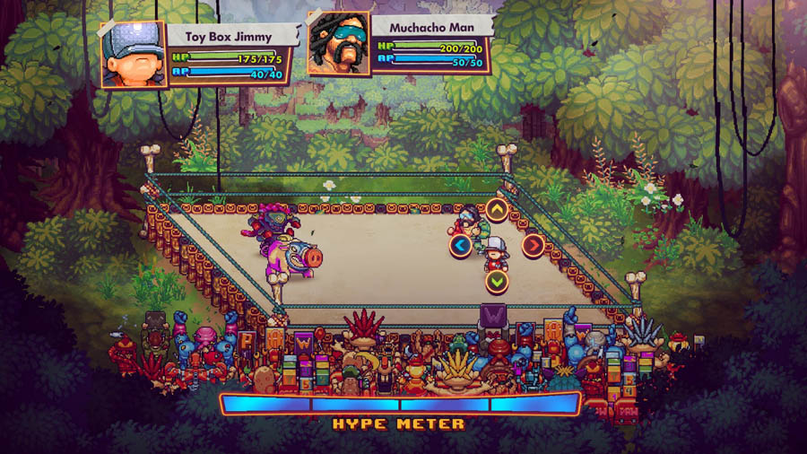 A picture of the game's gameplay and characters.