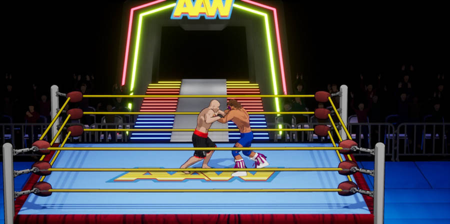 A picture of Action Arcade Wrestling, one of the best wrestling games on steam.