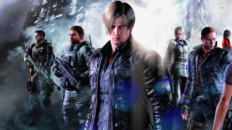 The Official Picture of Resident Evil 6 with its characters, One of best zombie games for switch.