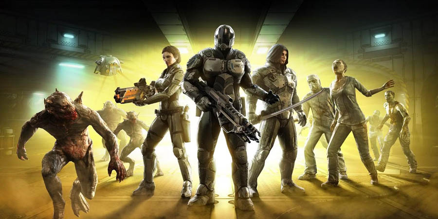 The Official Picture of Dead Effect 2 with its characters, One of best zombie games on ios.