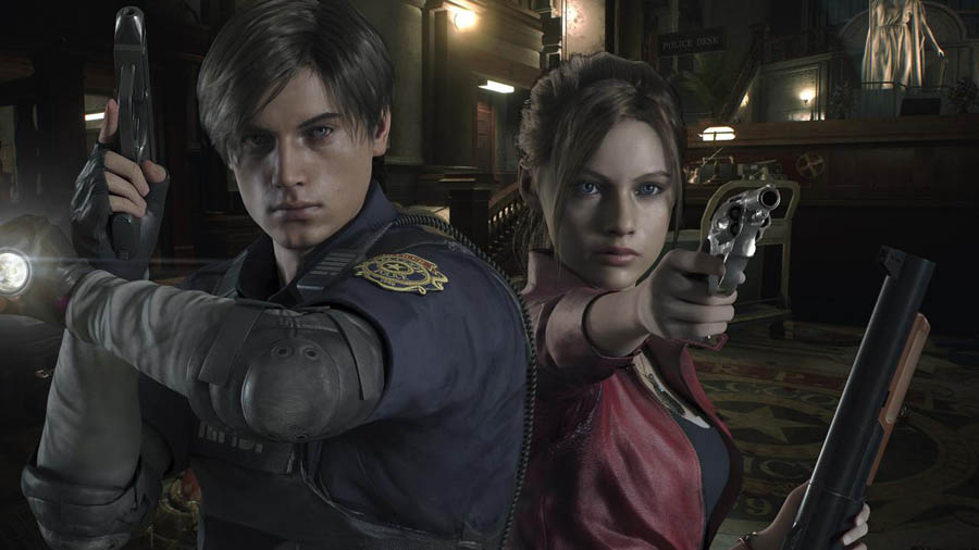 The Official Picture of Resident Evil 2 (Remake) with Leon and Claire, One of best zombie games on pc.