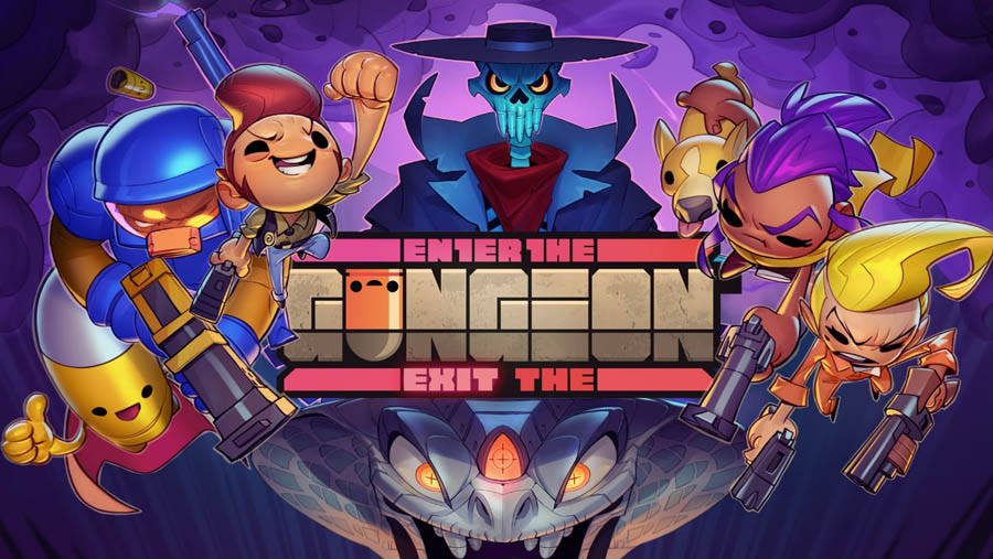 The official wallpaper of Enter the Gungeon, one of the best dungeon crawler games for switch.