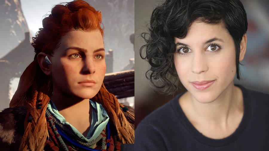 A picture of Aloy and Burch, one of the famous video game voice actresses.