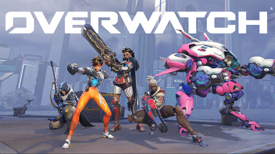 The Official Picture of Overwatch with its heroes, One of best pc games for youtube channel.