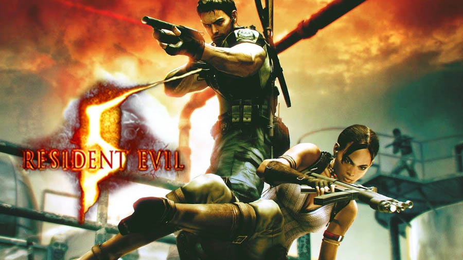 The Official Picture of Resident Evil 5 with its characters, One of most controversial video games of all time.