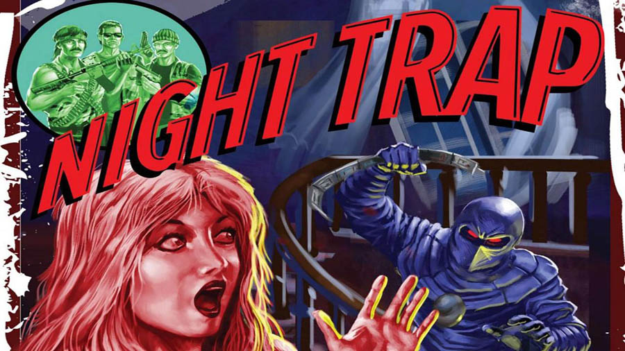 The Official Picture of Night Trap with its characters, One of most controversial video games of all time.