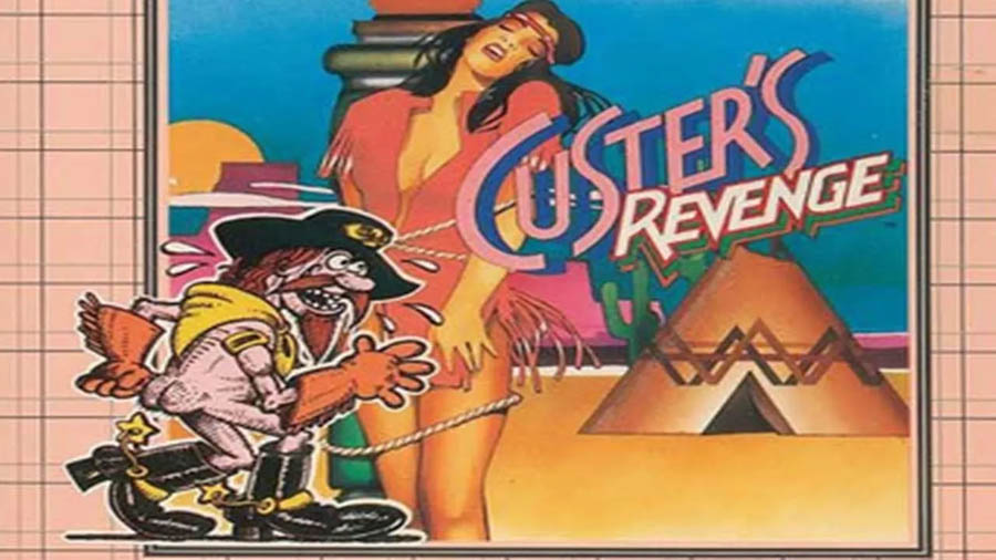 The Official Picture of Custer’s Revenge with its characters, One of most controversial video games of all time.