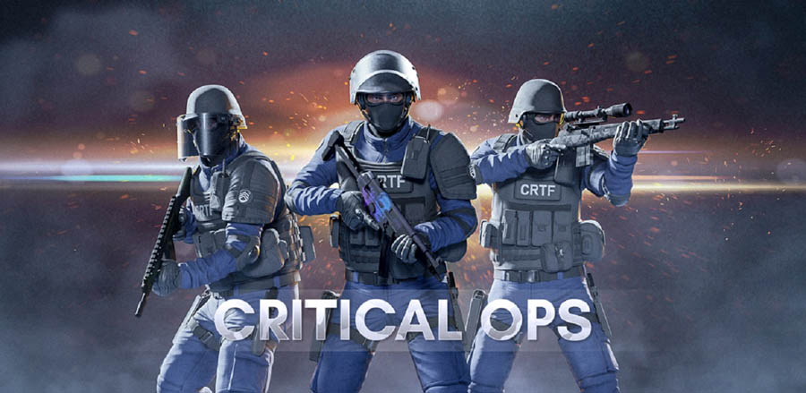 An official wallpaper of Critical Ops, one of the best shooting games for Chromebook.