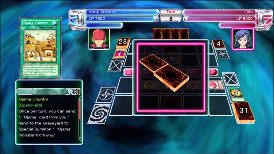 A picture of the game, featuring the gameplay and the game cards.