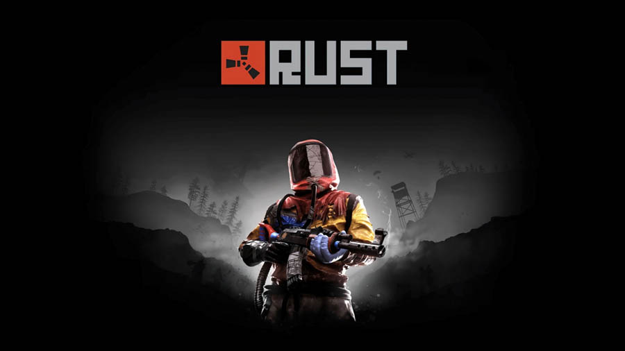 The Official Picture of Rust with its character, One of best forest survival games for pc.