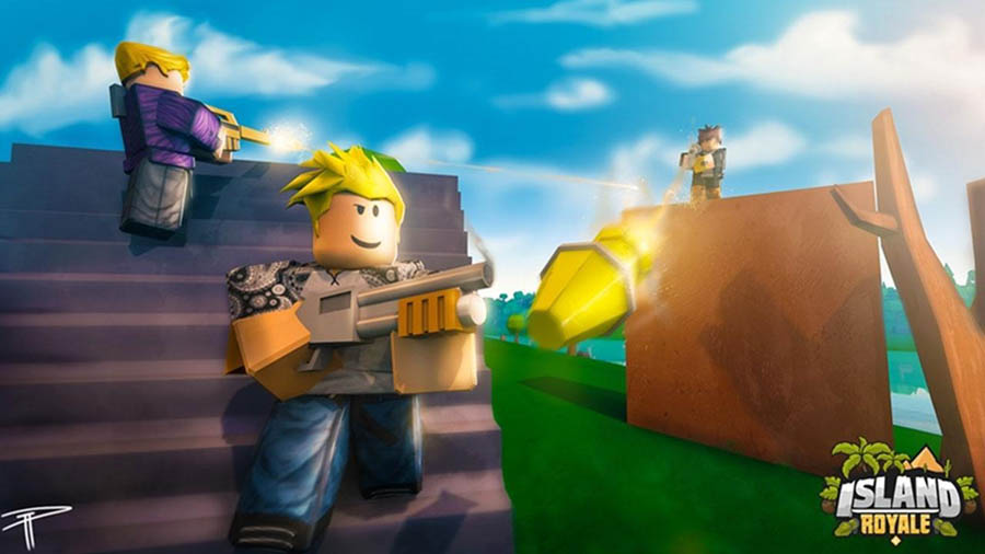 The Official Picture of Island Royale with its characters, One of best battle royale games Roblox.