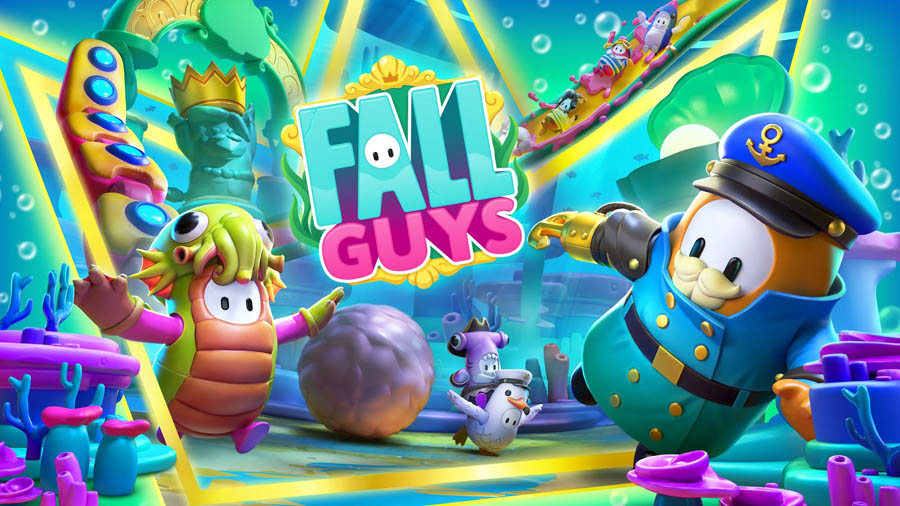 The Official Picture of Fall Guys with its characters, One of the Best Battle Royale games for Steam.