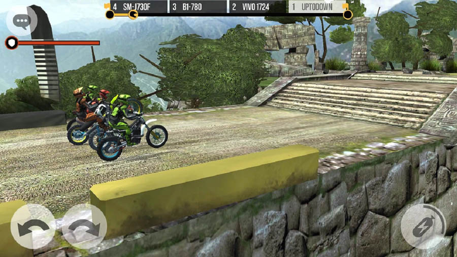 A wallpaper of Clan Race, one of the best bike games for iPhone.