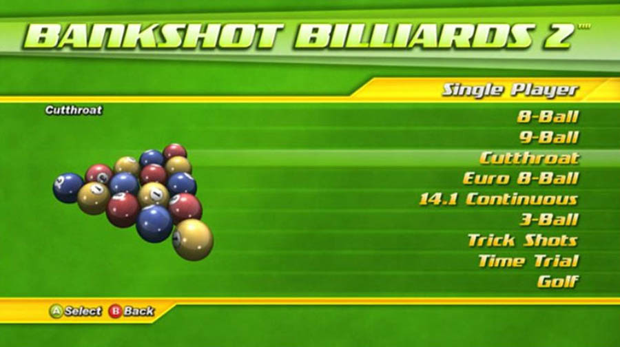 in game Picture of Bankshot Billiards 2, One of best billiard games for Xbox.