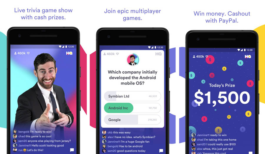 A picture of HQ Trivia, one of the best brain games for iOS.