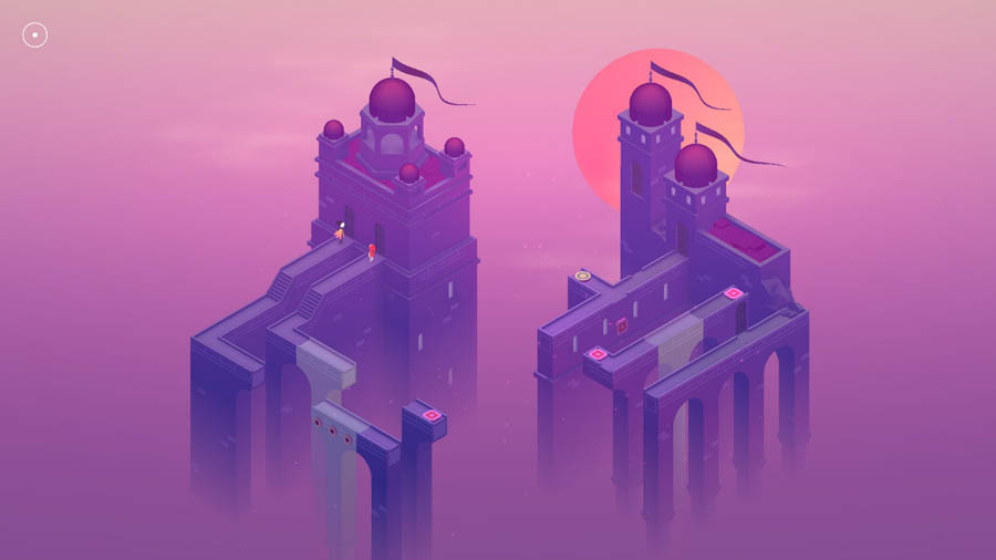 A wallpaper of Monument Valley, one of the best brain games for iOS.