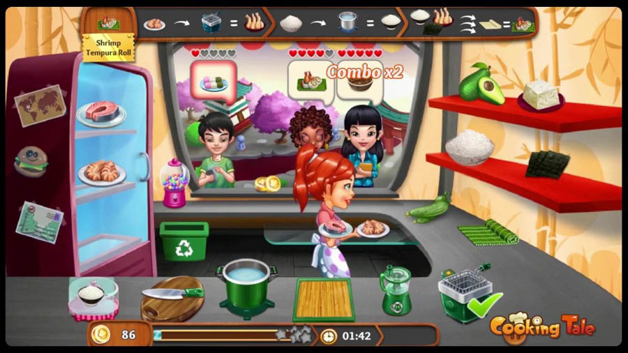 in game Picture of Cooking Tale with its character, One of best cooking games for ios.