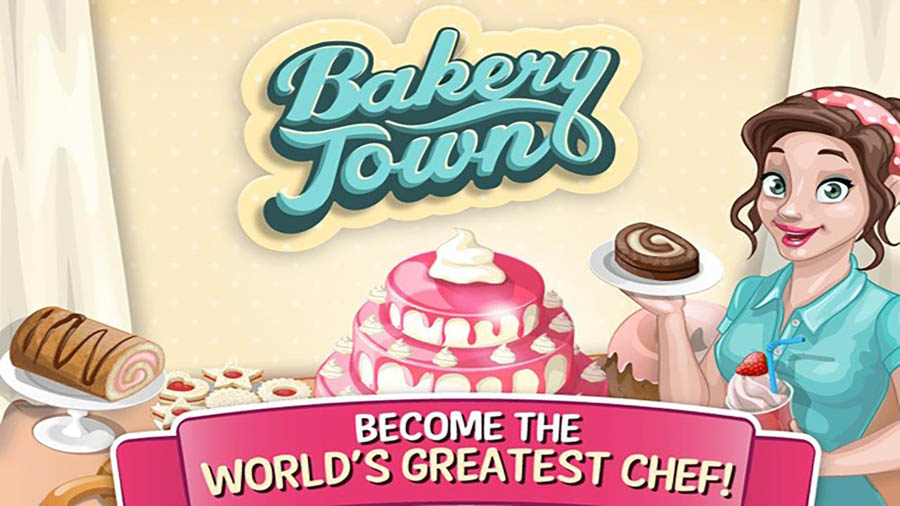 The Official Picture of Bakery Town with its character, One of best cooking games for ios.