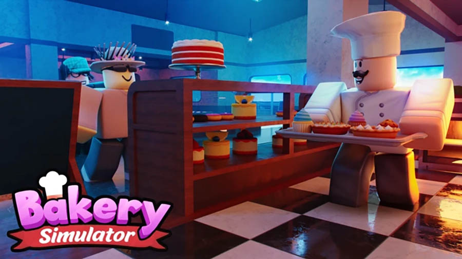 The Official Picture of Bakery Simulator with its characters, One of best cooking games for roblox.