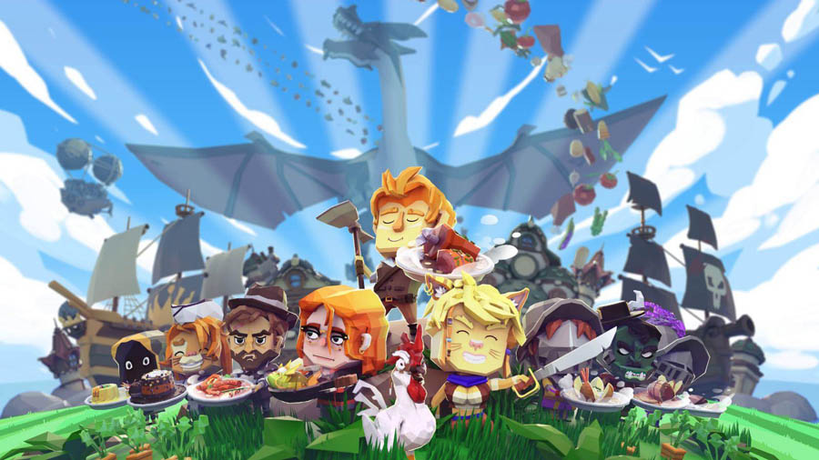 The Official Picture of Epic Chef with its characters, One of best cooking games for steam.