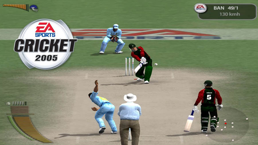 An official wallpaper of EA Sports Cricket 2005.