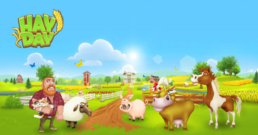 An official picture of Hay Day, one of the best farming games for android.