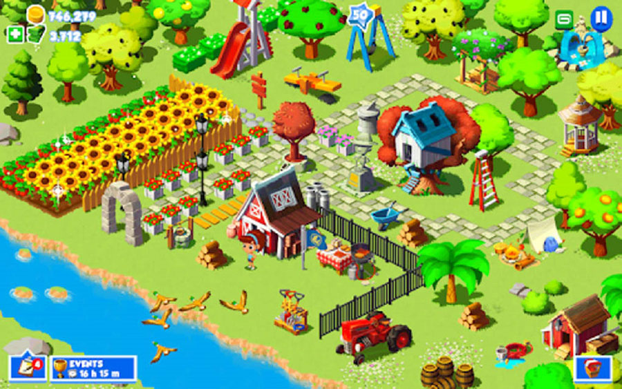 A picture of Green Farm 3, one of the best farming games for android.