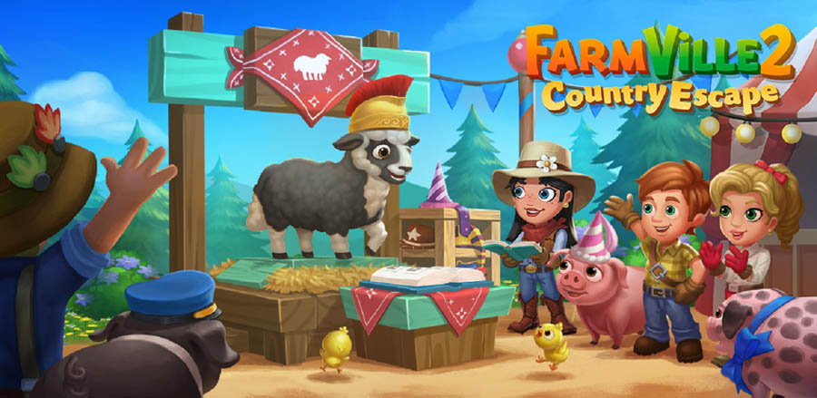 An official wallpaper of Farmville 2: Country Escape.