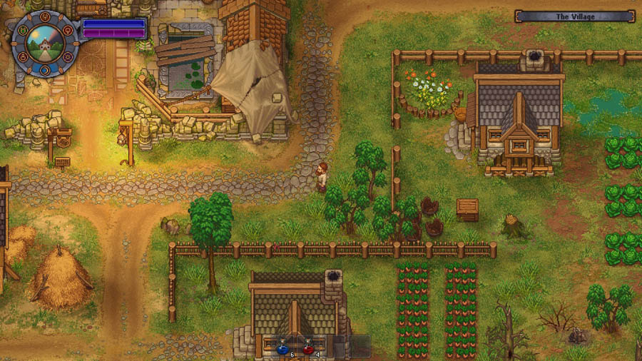 A main picture of Graveyard Keeper, one of the best farming games for mac.