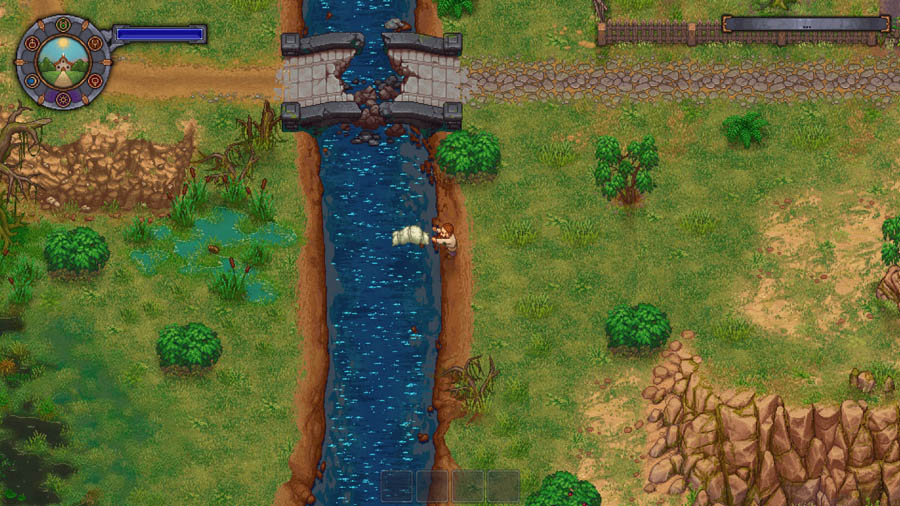 A main picture of Graveyard Keeper, one of the best farming games for steam.