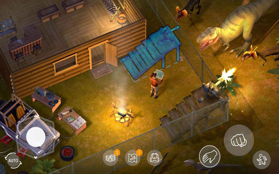 in game Picture of Jurassic Survival, One of best forest survival games for android.