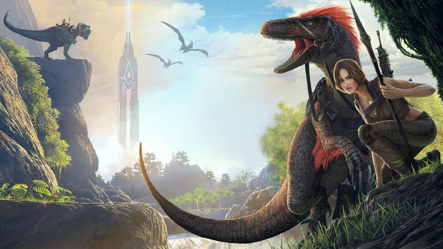 The Official Picture of ARK: Survival Evolved with its character, One of best forest survival games for android.