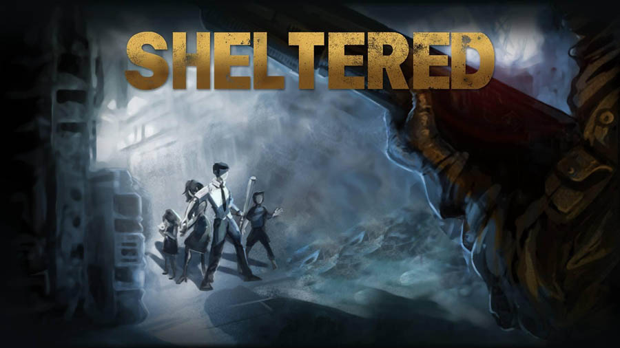 The Official Picture of Sheltered with its characters, One of best forest survival games for chromebook.