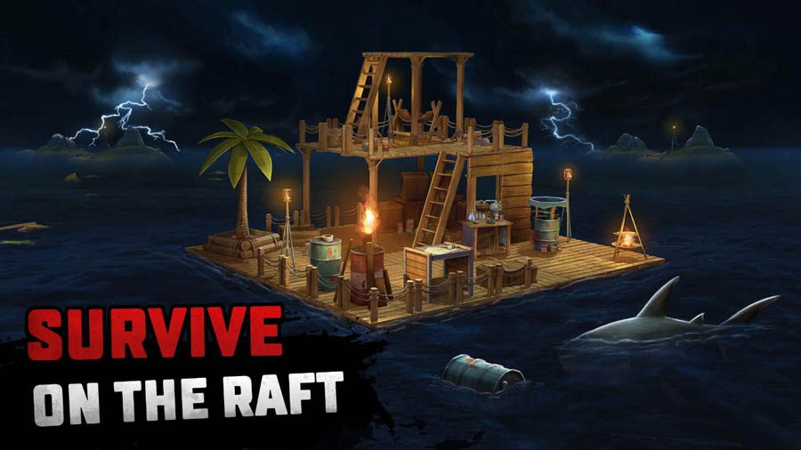 The Official Picture of Raft, One of best forest survival games for chromebook.