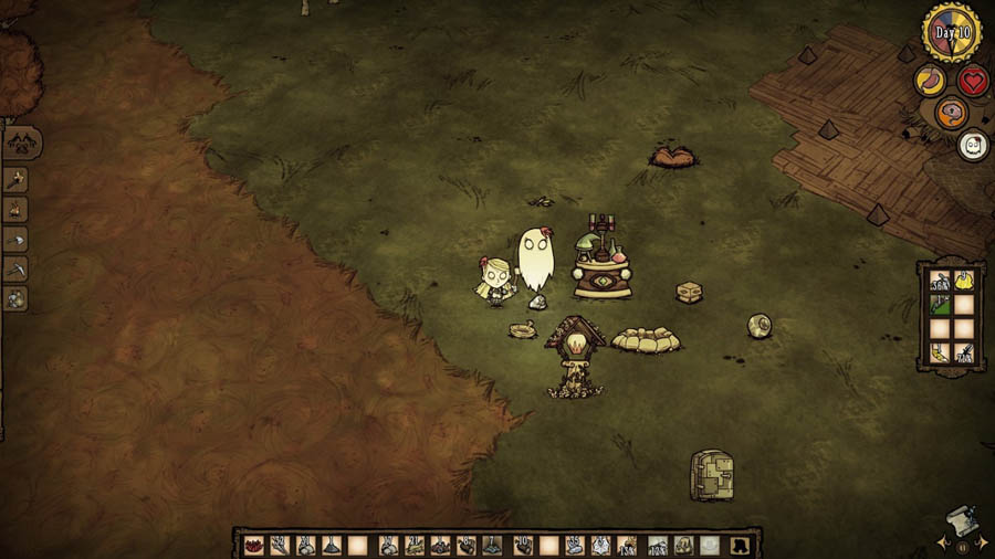 A picture of Don’t Starve Together, one of the best forest survival games for Mac.