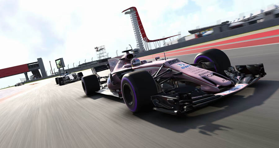 A picture of F1 2017, one of the best formula 1 games for ps5.