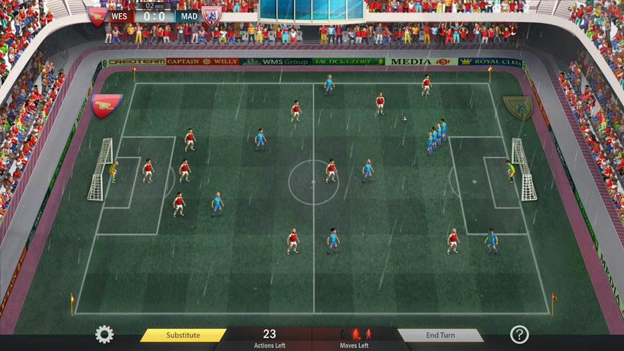 A wallpaper of Football, Tactics & Glory, one of the best futsal games for steam.