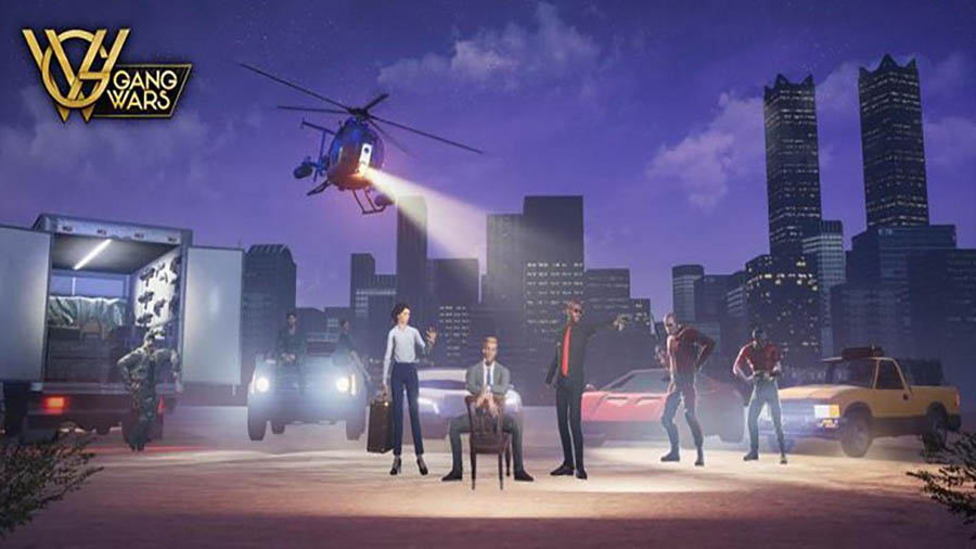 The Official Picture of Gang Wars: City of Mafia with its characters, One of best gangster games for android.