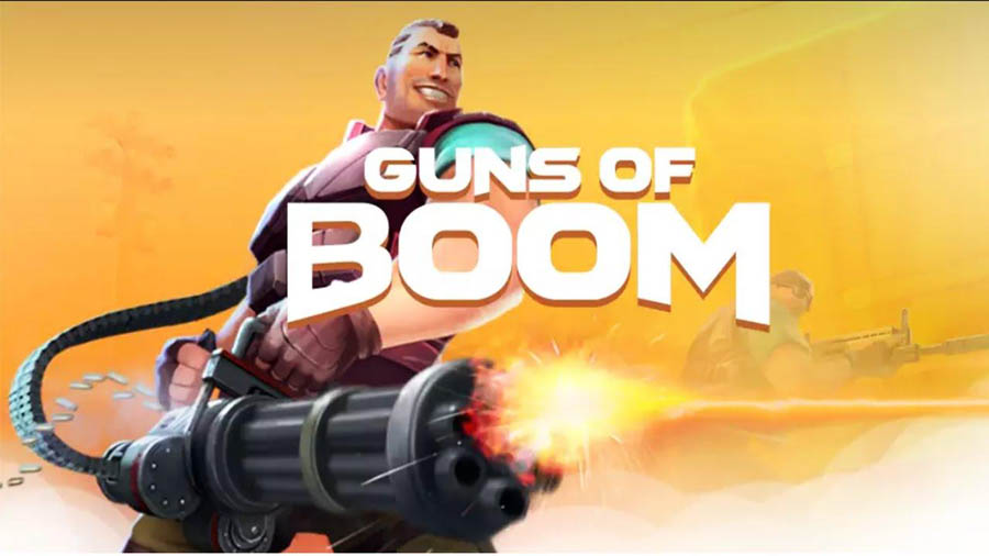 The Official Picture of Guns of Boom with its character, One of best gangster games for android.