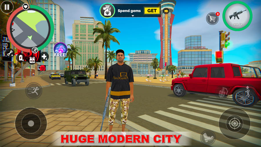 in game Picture of Vegas Crime Simulator, One of best gangster games for android.