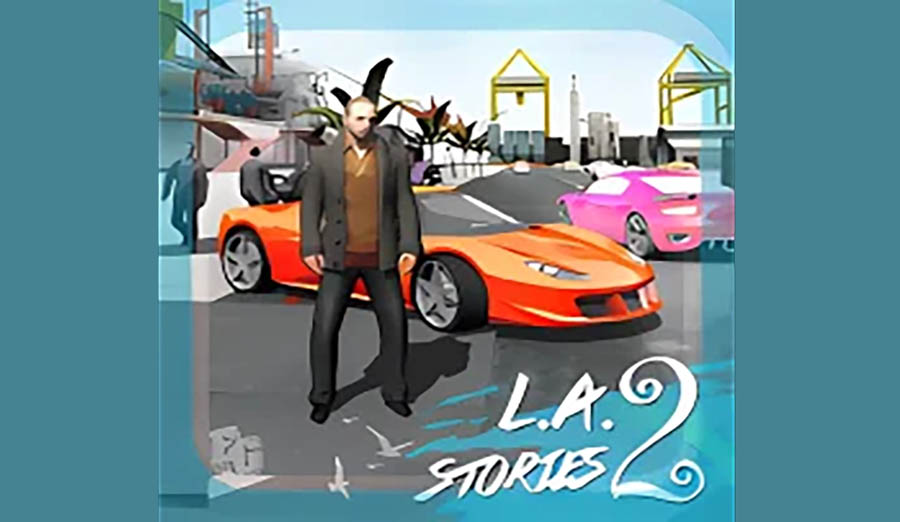 The Official Picture of L.A. Crime Stories 2 with its character, One of best gangster games for ios.