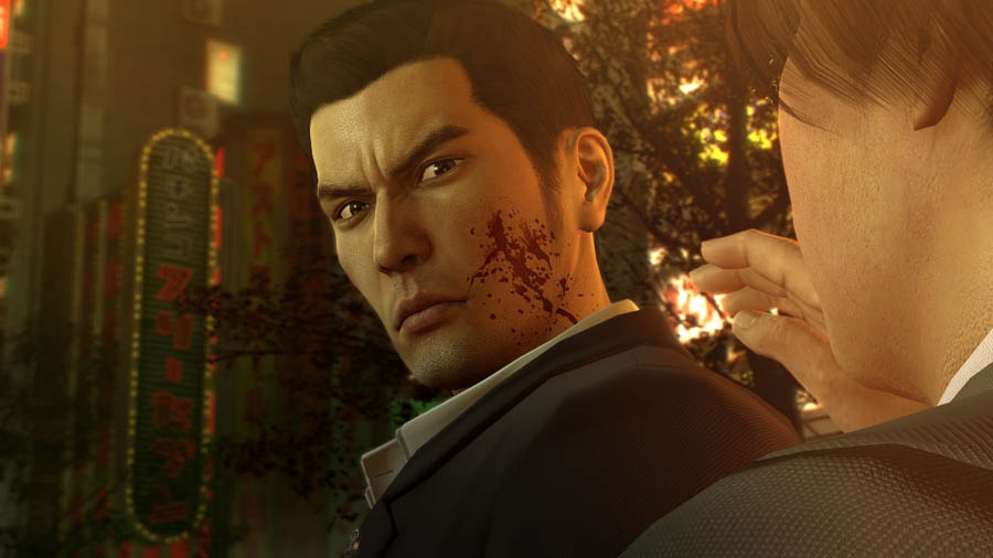 A wallpaper of Yakuza 0, one of the best gangster games for Mac.