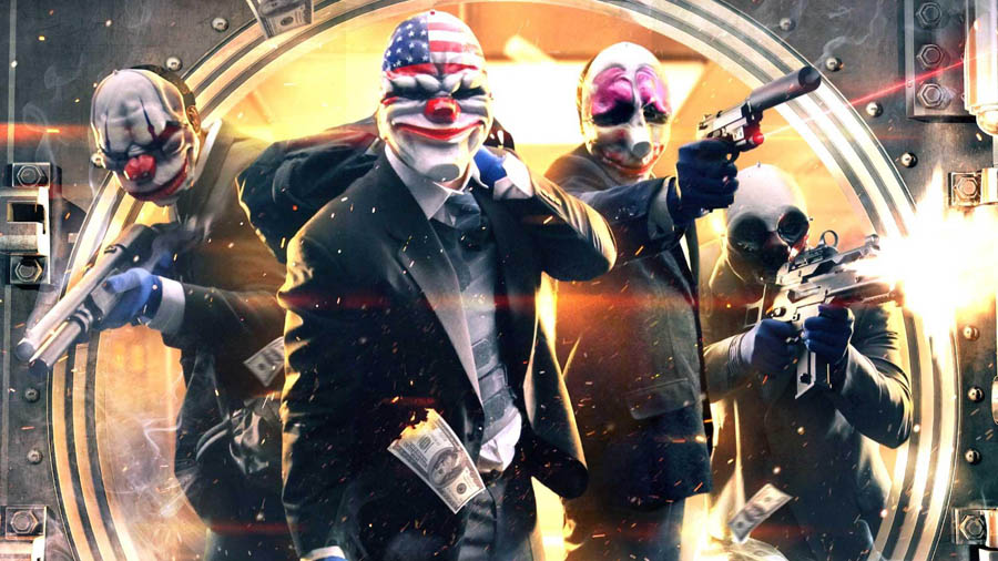 The Official Picture of Payday 2 with its characters, One of best gangster games for steam.