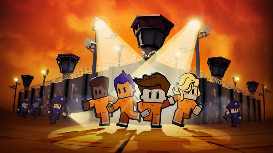 The Official Picture of The Escapists 2 with its characters, One of best gangster games for switch.