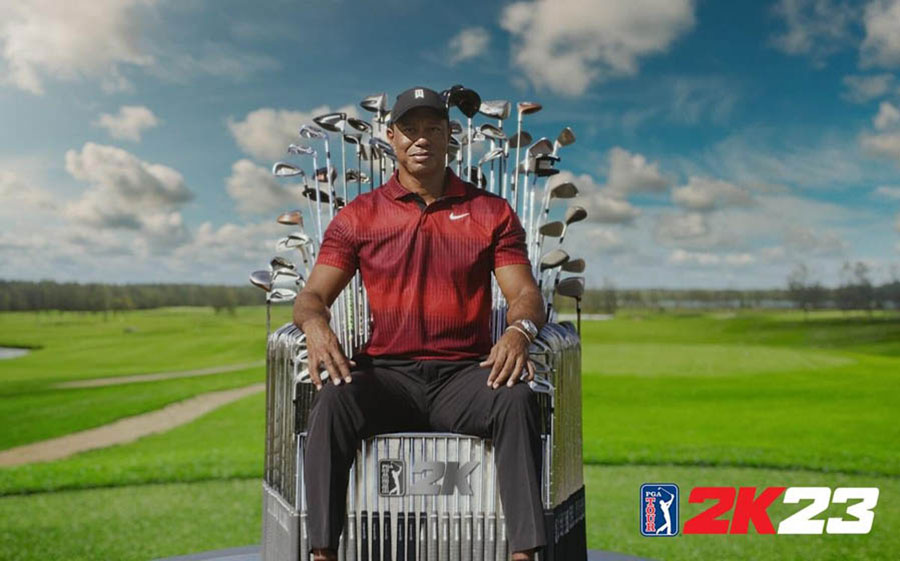 The Official Picture of PGA Tour 2K23 with Tiger Woods, One of best golf games for pc.